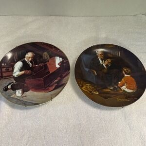 Norman Rockwell Plate Set of 08 - No COA - 1980's Decorative Plates Limited Edit